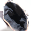 Burberrys Nova Check Blue Label Pouch Nylon Beige Silver Auth 118134-11