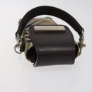 Burberrys Nova Check Blue Label Pouch Nylon Beige Silver Auth 118134-6