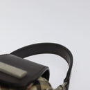 Burberrys Nova Check Blue Label Pouch Nylon Beige Silver Auth 118134-8