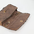 CHANEL Matelasse Chain Shoulder Bag Coated Canvas Beige CC Auth 118136A-20