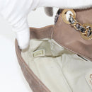 CHANEL Matelasse Chain Shoulder Bag Coated Canvas Beige CC Auth 118136A-25