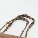 CHANEL Matelasse Chain Shoulder Bag Coated Canvas Beige CC Auth 118136A-14