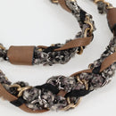 CHANEL Matelasse Chain Shoulder Bag Coated Canvas Beige CC Auth 118136A-8