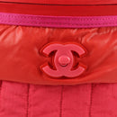 CHANEL Chain Backpack Nylon Pink Silver CC Auth 118138AM-18