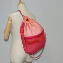 CHANEL Chain Backpack Nylon Pink Silver CC Auth 118138AM-29
