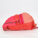 CHANEL Chain Backpack Nylon Pink Silver CC Auth 118138AM-5