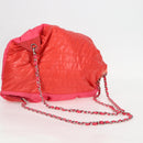 CHANEL Chain Backpack Nylon Pink Silver CC Auth 118138AM-7