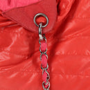 CHANEL Chain Backpack Nylon Pink Silver CC Auth 118138AM-8