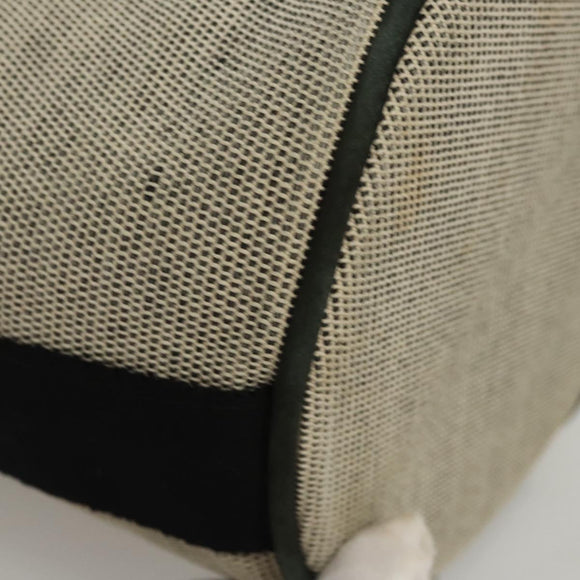 HERMES Sakso Hand Bag Canvas Gray Auth 118151