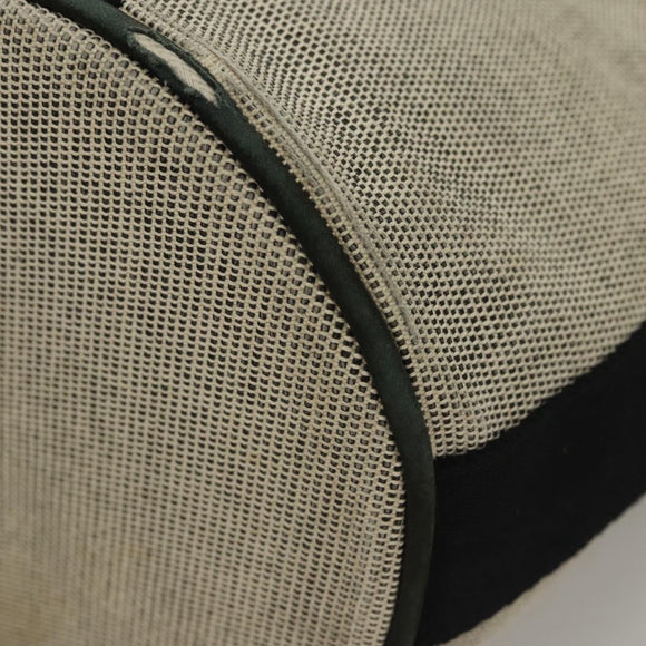 HERMES Sakso Hand Bag Canvas Gray Auth 118151
