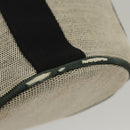 HERMES Sakso Hand Bag Canvas Gray Auth 118151-10