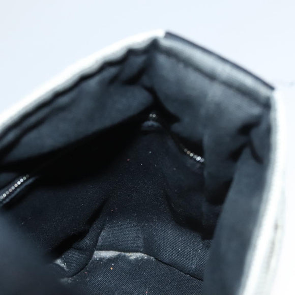 HERMES Sakso Hand Bag Canvas Gray Auth 118151