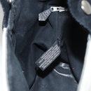 HERMES Sakso Hand Bag Canvas Gray Auth 118151-23