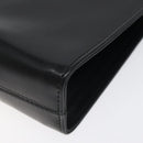 Salvatore Ferragamo Gancini Chain Shoulder Bag Leather Black Gold Auth 118161-8