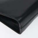 Salvatore Ferragamo Gancini Chain Shoulder Bag Leather Black Gold Auth 118161-17