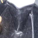 Salvatore Ferragamo Gancini Chain Shoulder Bag Leather Black Gold Auth 118161-18