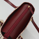 BURBERRY Nova Check Tote Bag Canvas Beige Gold Auth 118162-6