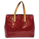 LOUIS VUITTON Monogram Vernis Reade PM Hand Bag Pomme D'amour M91990 Auth 118174-13