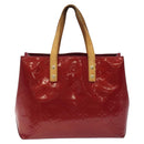 LOUIS VUITTON Monogram Vernis Reade PM Hand Bag Pomme D'amour M91990 Auth 118174-2