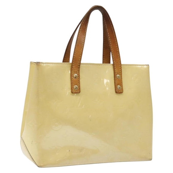 LOUIS VUITTON Monogram Vernis Reade PM Hand Bag Perle M91336 LV Auth 118175