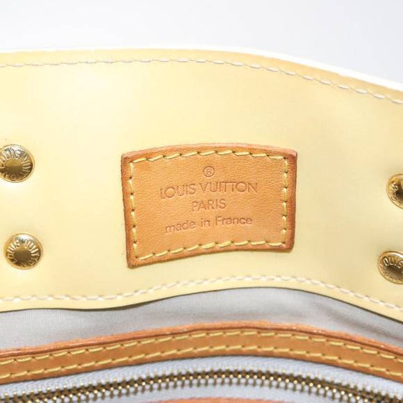 LOUIS VUITTON Monogram Vernis Reade PM Hand Bag Perle M91336 LV Auth 118175