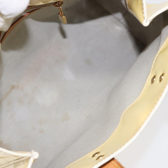 LOUIS VUITTON Monogram Vernis Reade PM Hand Bag Perle M91336 LV Auth 118175