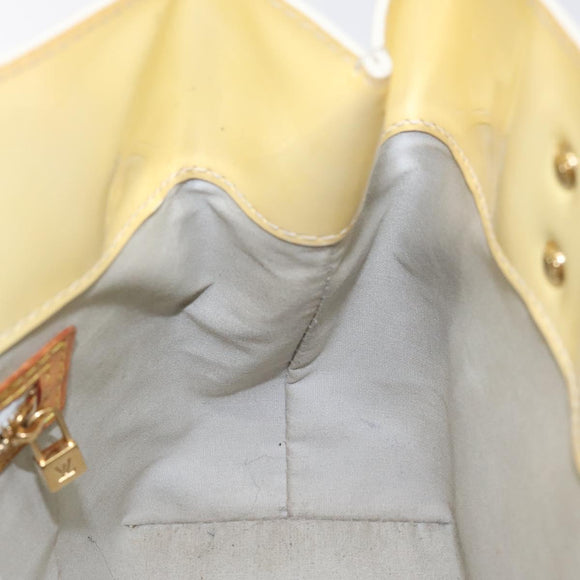 LOUIS VUITTON Monogram Vernis Reade PM Hand Bag Perle M91336 LV Auth 118175