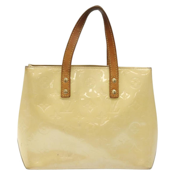 LOUIS VUITTON Monogram Vernis Reade PM Hand Bag Perle M91336 LV Auth 118175