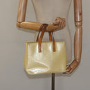 LOUIS VUITTON Monogram Vernis Reade PM Hand Bag Perle M91336 LV Auth 118175-21