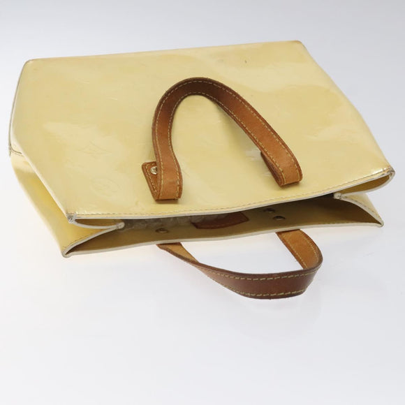 LOUIS VUITTON Monogram Vernis Reade PM Hand Bag Perle M91336 LV Auth 118175