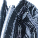 PRADA Shoulder Bag Nylon Black Silver Auth 118177-21