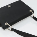 PRADA Shoulder Bag Nylon Black Silver Auth 118177-6