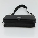 PRADA Shoulder Bag Nylon Black Silver Auth 118177-5