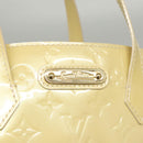 LOUIS VUITTON Monogram Vernis Wilshire PM Hand Bag Broncorail M91452 Auth 118183-17