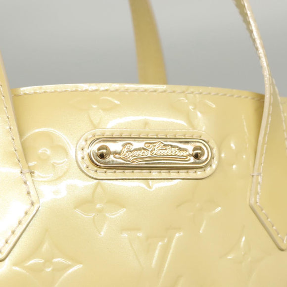 LOUIS VUITTON Monogram Vernis Wilshire PM Hand Bag Broncorail M91452 Auth 118183
