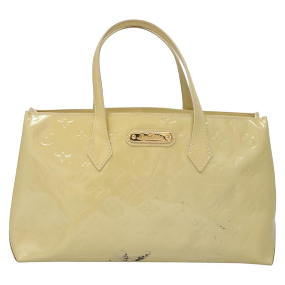 LOUIS VUITTON Monogram Vernis Wilshire PM Hand Bag Broncorail M91452 Auth 118183