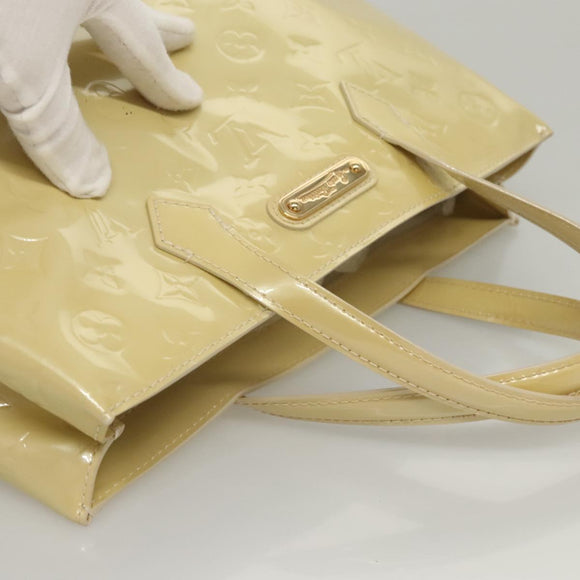 LOUIS VUITTON Monogram Vernis Wilshire PM Hand Bag Broncorail M91452 Auth 118183