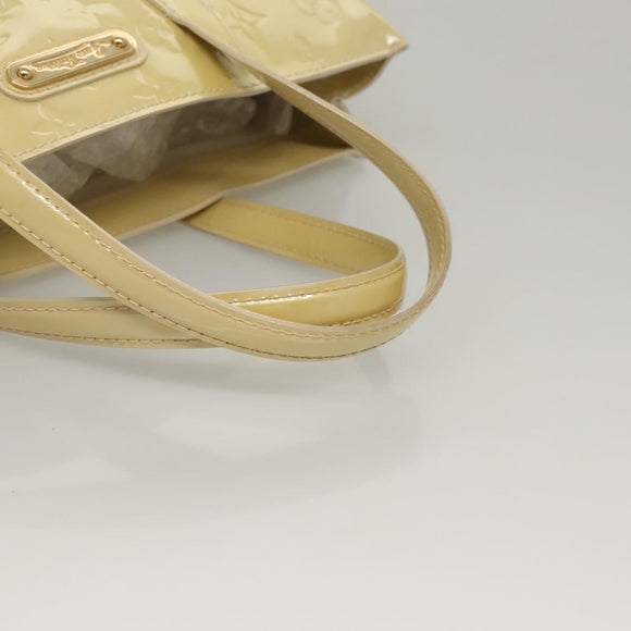 LOUIS VUITTON Monogram Vernis Wilshire PM Hand Bag Broncorail M91452 Auth 118183