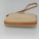 Salvatore Ferragamo Shoulder Bag Leather Beige Silver Auth 118188-5