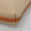 Salvatore Ferragamo Shoulder Bag Leather Beige Silver Auth 118188-9