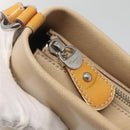 Salvatore Ferragamo Shoulder Bag Leather Beige Silver Auth 118188-10