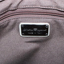 Salvatore Ferragamo Shoulder Bag Leather Beige Silver Auth 118188-19