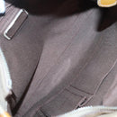 Salvatore Ferragamo Shoulder Bag Leather Beige Silver Auth 118188-11