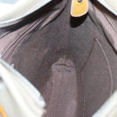 Salvatore Ferragamo Shoulder Bag Leather Beige Silver Auth 118188-20