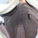 Salvatore Ferragamo Shoulder Bag Leather Beige Silver Auth 118188-21