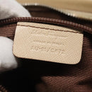 Salvatore Ferragamo Shoulder Bag Leather Beige Silver Auth 118188-12