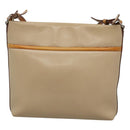 Salvatore Ferragamo Shoulder Bag Leather Beige Silver Auth 118188-2