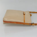 Salvatore Ferragamo Shoulder Bag Leather Beige Silver Auth 118188-3