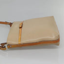 Salvatore Ferragamo Shoulder Bag Leather Beige Silver Auth 118188-4