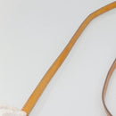 Salvatore Ferragamo Shoulder Bag Leather Beige Silver Auth 118188-14